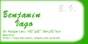 benjamin vago business card